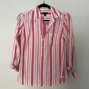 J. Crew Striped Pop-Over Top